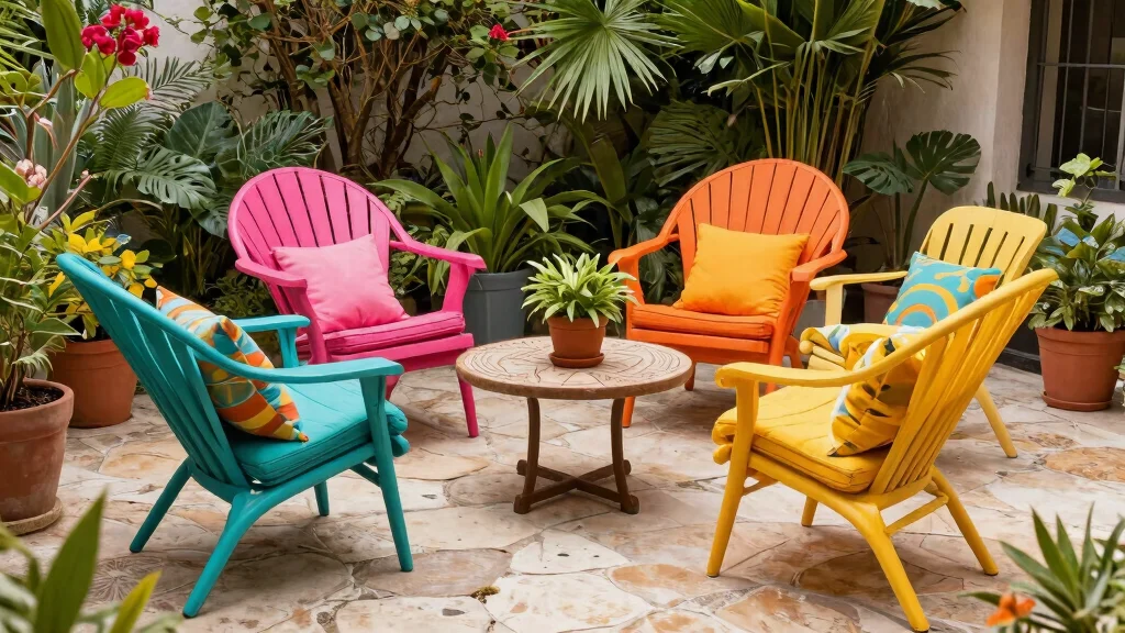 10 Acapulco Chairs Outdoor for a Fun Colorful Patio Vibe