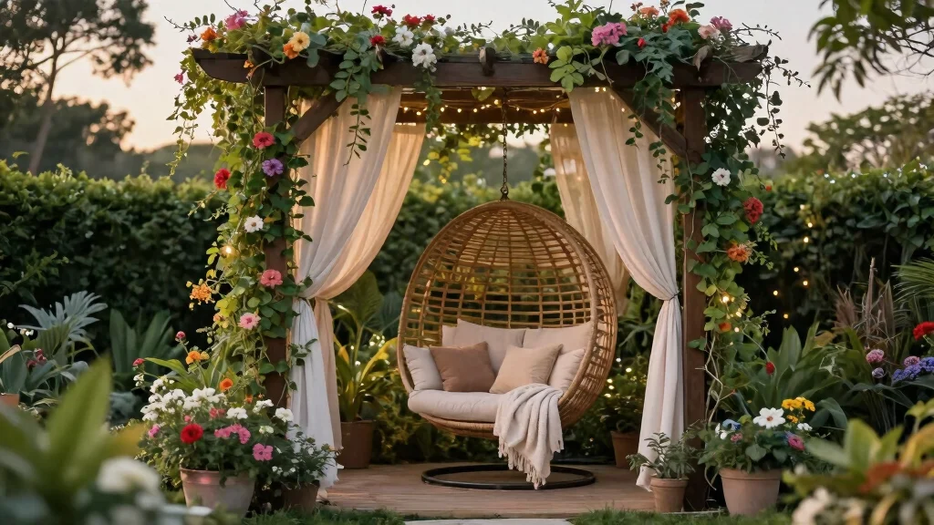 10 Egg Chair Pergola Ideas for a Dreamy Outdoor Relaxation Spot