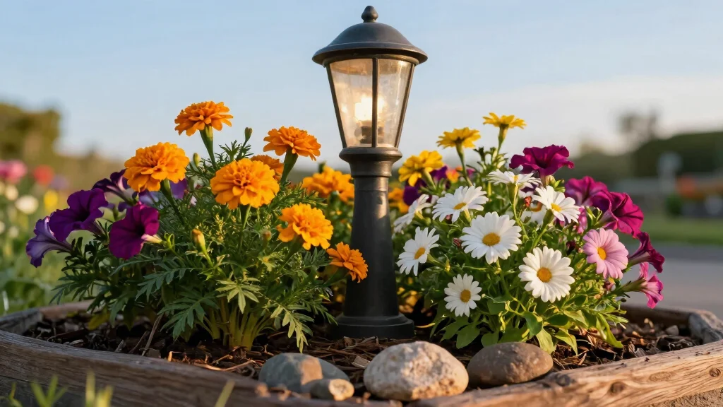 9 Beautiful Flower Ideas to Plant Around Your Outdoor Light Post
