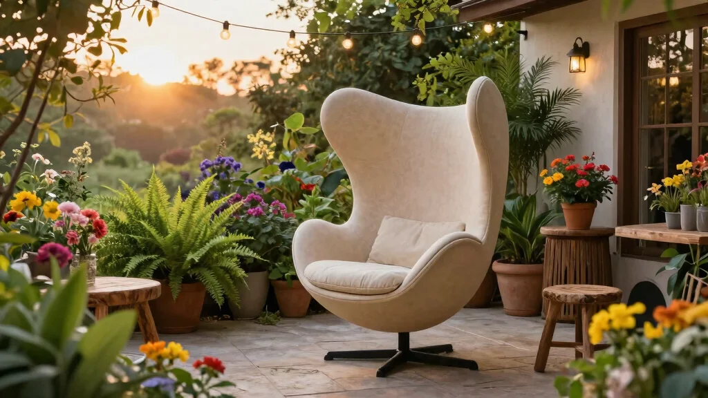 9 Egg Chair Patio Ideas for a Trendy Outdoor Space